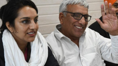 Jolt to AAP in Haryana, as Nirmal Singh leaves party with daughter Chitra before upcoming elections, to join Congress