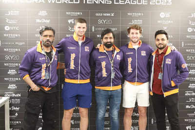 Toyam Sports Limited's brand ambassador Suniel Shetty cheers for TSL Hawks in Abu Dhabi