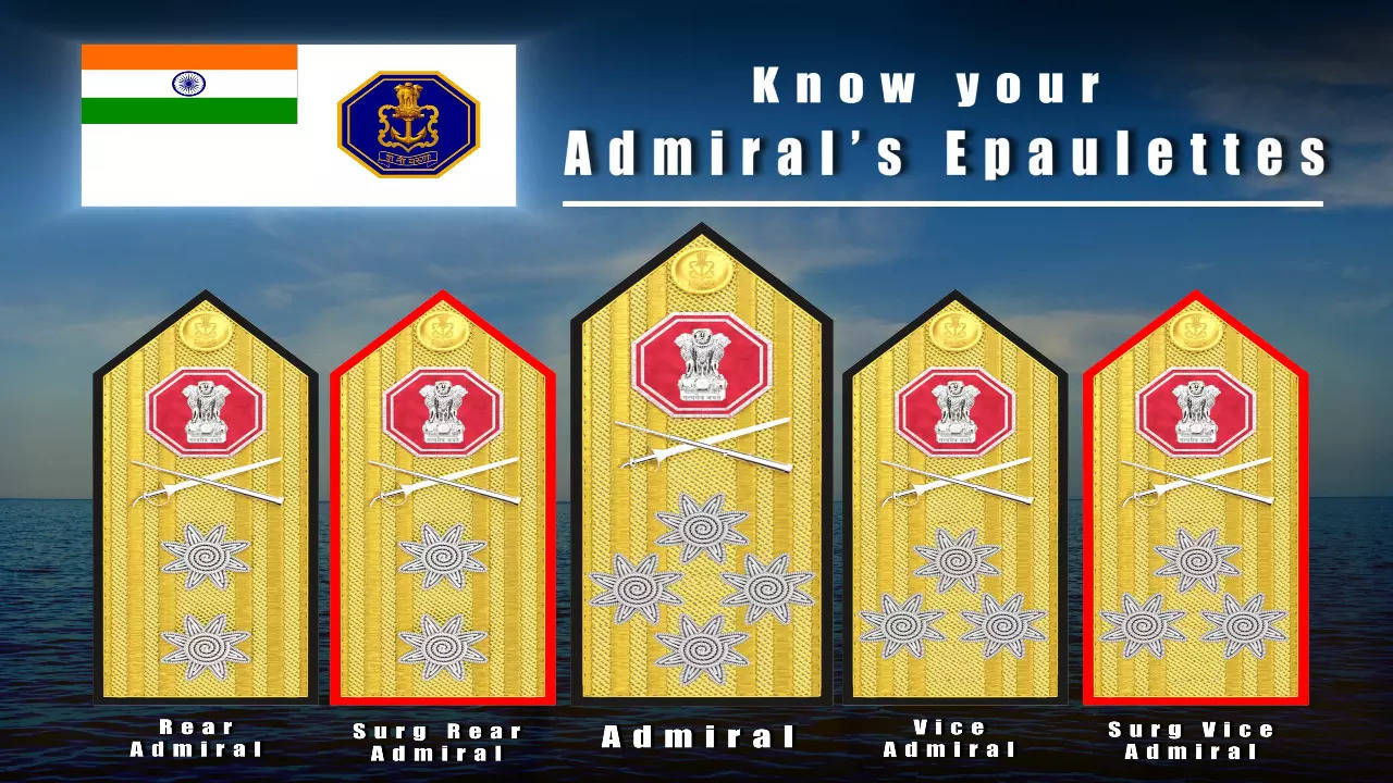Indian Navy unveils new design for Admirals' Epaulettes influenced