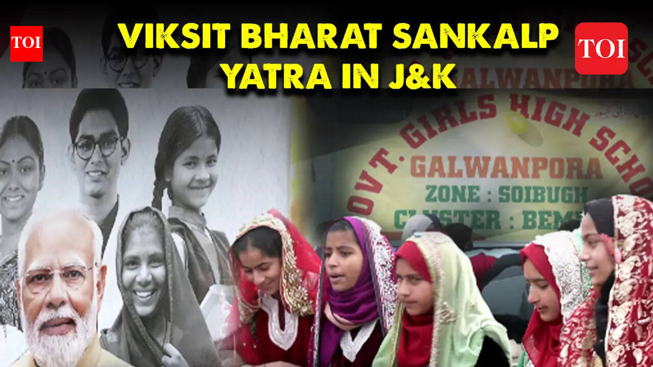 J&K: Viksit Bharat Sankalp Yatra reaches Budgam, to aware people about ...