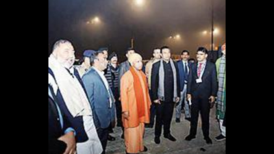 Yogi Adityanath steps out in cold night in Ayodhya to inspect development projects