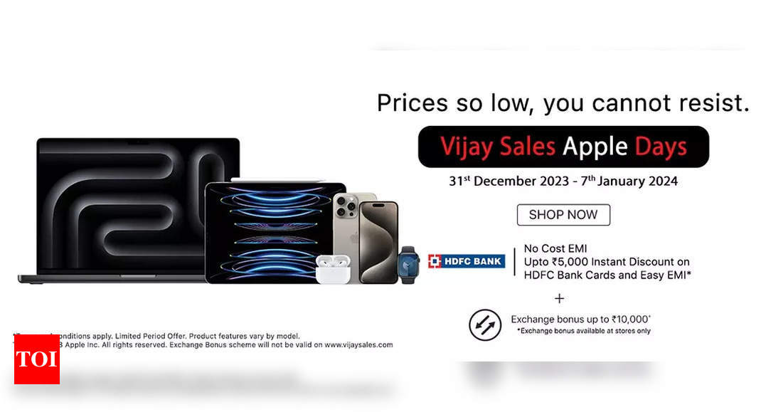 Vijay Sales announces Apple Days sale: Deals and discounts available on iPhone, MacBooks and more
