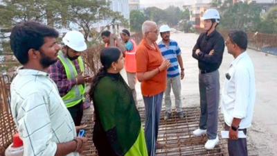 Chennai Corporation commissioner inspects South Usman Road flyover work ...
