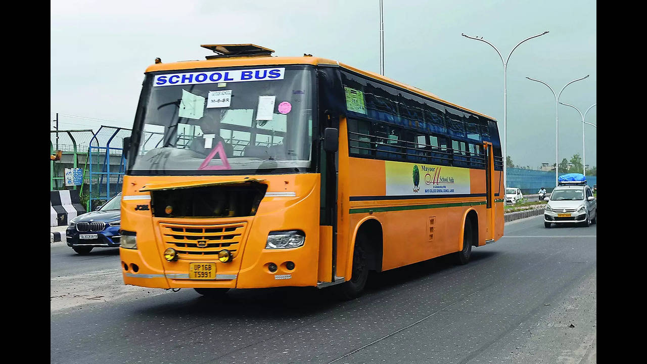 CCTV Cameras In School Buses: UP Government Mandates CCTV Cameras in School  Buses | News Article | Noida News - Times of India