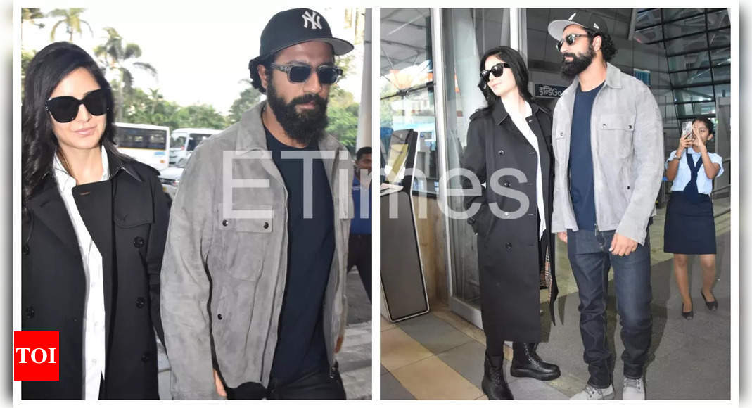 Vicky Kaushal and Katrina Kaif head out for a New Year vacation – see pics | Hindi Movie News