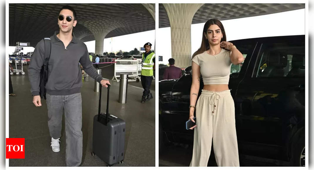 Khushi Kapoor and Vedang Raina snapped at the airport amid dating ...