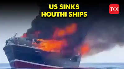 US thwarts Houthi attack in Red Sea, destroys vessels, kills 10 militants