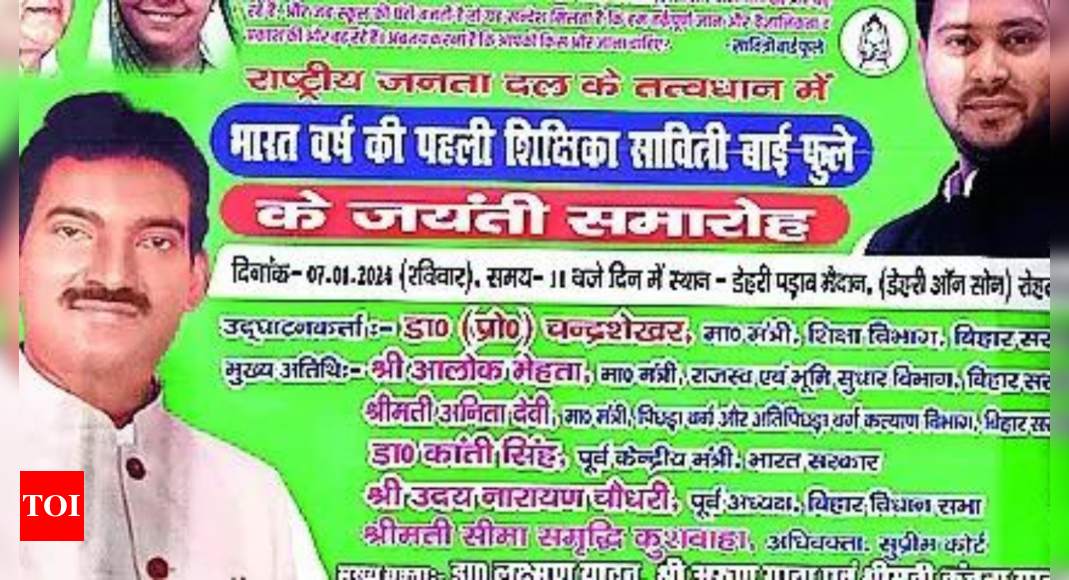 RJD’s ‘temple means mental slavery’ poster triggers row | India News