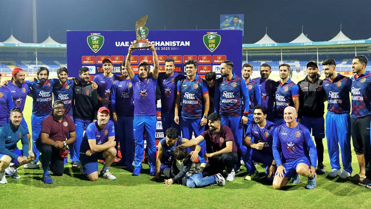 Afghanistan secure T20I series victory with thrilling win over UAE |  Cricket News - Times of India