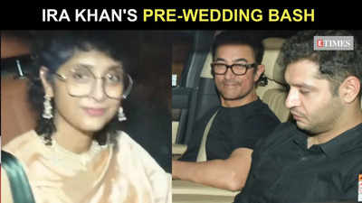 Ira Khan-Nupur Shikhare's pre-wedding party: Aamir Khan, ex-Wife Kiran Rao, Azad and Junaid clicked at Galaxy