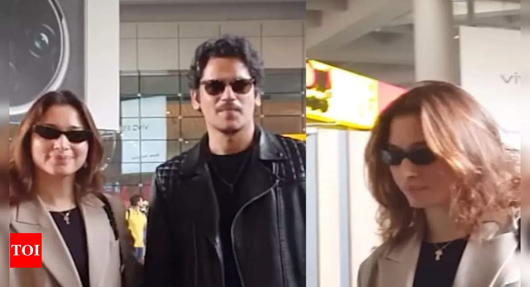 Tamannaah Bhatia and Vijay Varma spotted hand in hand at airport after New Year getaway; video inside | Hindi Movie News