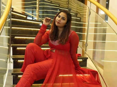 Bigg Boss Tamil fame Myna Nandhini looks stylish in an adorable grown, fans say, "Red Rose"