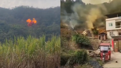 Watch: Chinese rocket booster descends from space, explodes near residential area