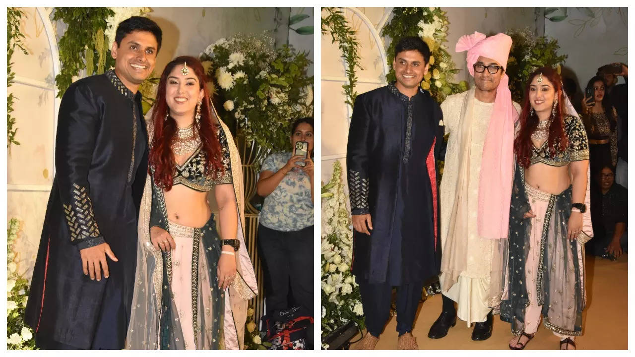 Aamir Khan's daughter Ira Khan and Nupur Shikhare wedding LIVE updates:  Aamir Khan kisses ex-wife Kiran Rao at Ira Khan and Nupur Shikhare's  wedding reception - The Times of India