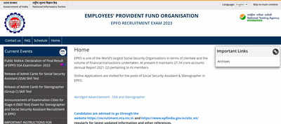EPFO SSA Result 2023 declared at recruitment.nta.nic.in, download link here