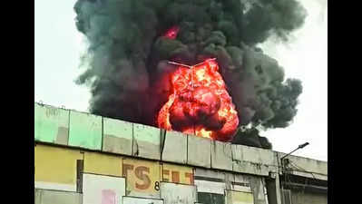 Tanker overturns, 12k litres of petrol, diesel burst into flames