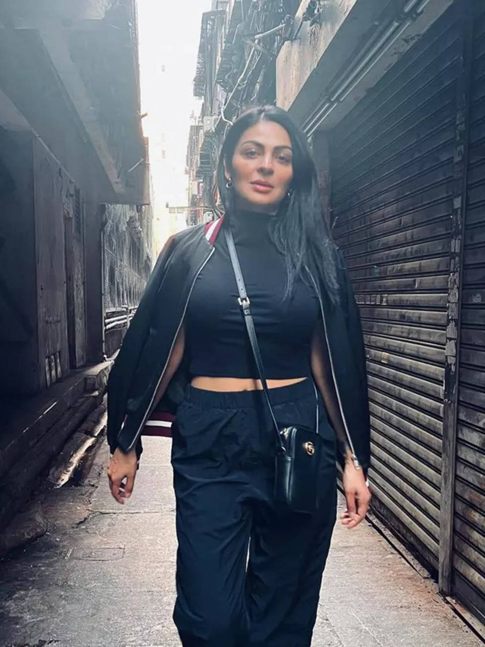 Neeru Bajwa is mastering the all-black look with effortless style and chic  sophistication
