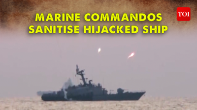 Indian Navy commandos begin sanitisation of hijacked vessel MV Lila off Somalia coast