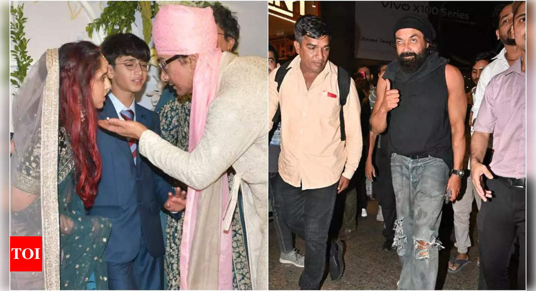 Awkward Pictures: Aamir Khan, Ira Khan, Bobby Deol and more celebs’ photo op turn into comedy gold | Hindi Movie News