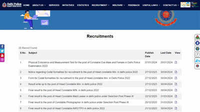 Delhi Police Constable PE&MT Exam 2024 to take place from January 13 to 20