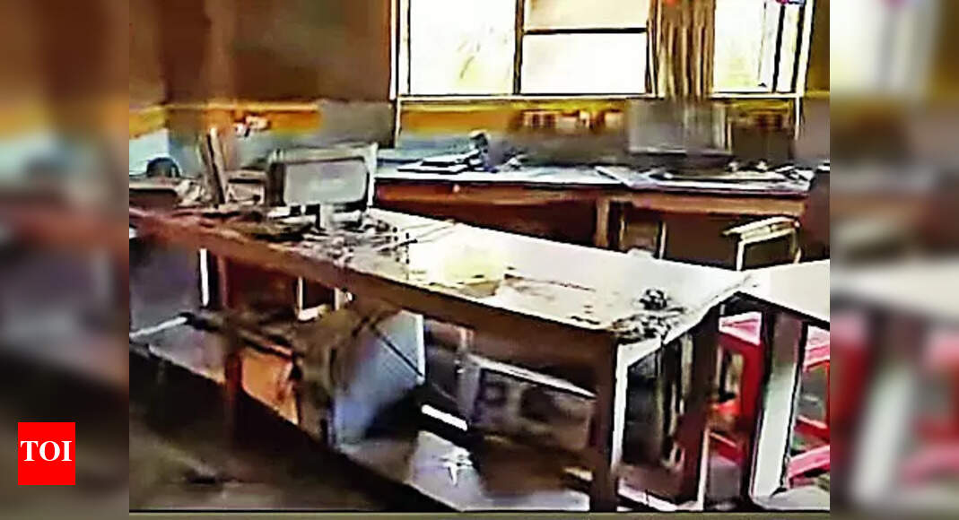 Fire: Fire Guts Computer Lab Of Moran College | Guwahati News - Times ...