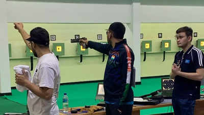 Asian Olympic Qualifiers: Indian shooters clinch gold in men's 10m air pistol team event
