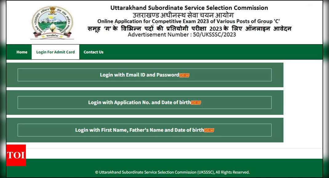 UKSSSC Admit Cards for Group C Physical Test 2023 Released at uksssc.co.in; Direct link