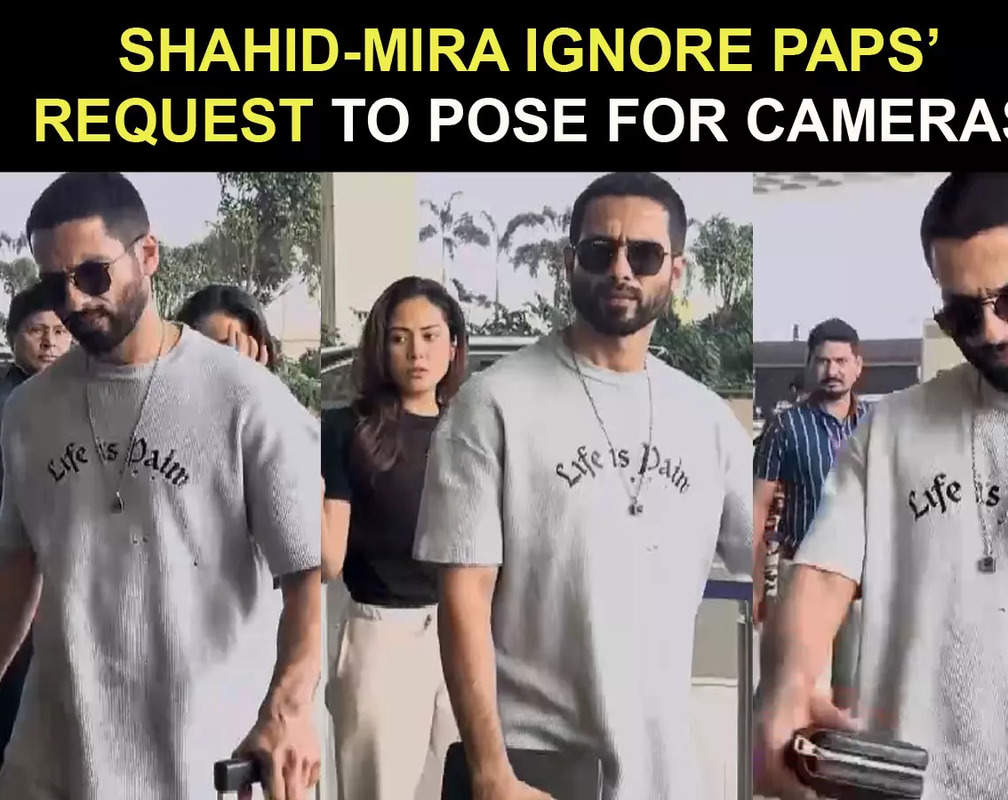 
Shahid Kapoor ignores paparazzi at Mumbai airport; don't miss the slogan on his t-shirt
