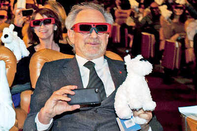Spielberg’s daughters have a crush on Tintin