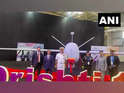 Indian Navy chief unveils indigenous Drishti 10 Unmanned Aerial Vehicle