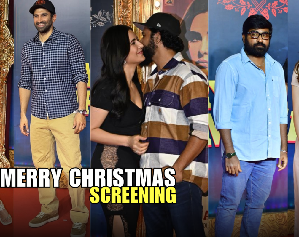 
Vicky-Katrina, Aditya-Ananya, Vijay Sethupathi & more attend screening of 'Merry Christmas'
