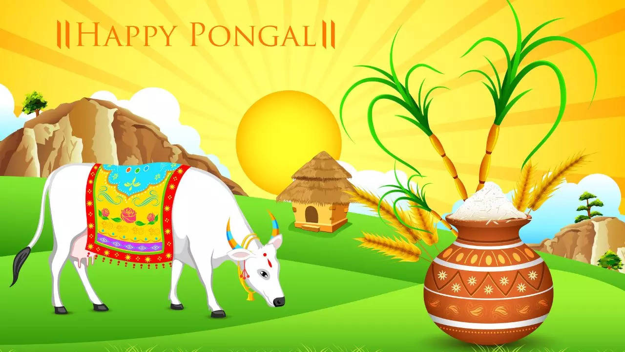 Happy pongal Royalty Free Vector Image - VectorStock