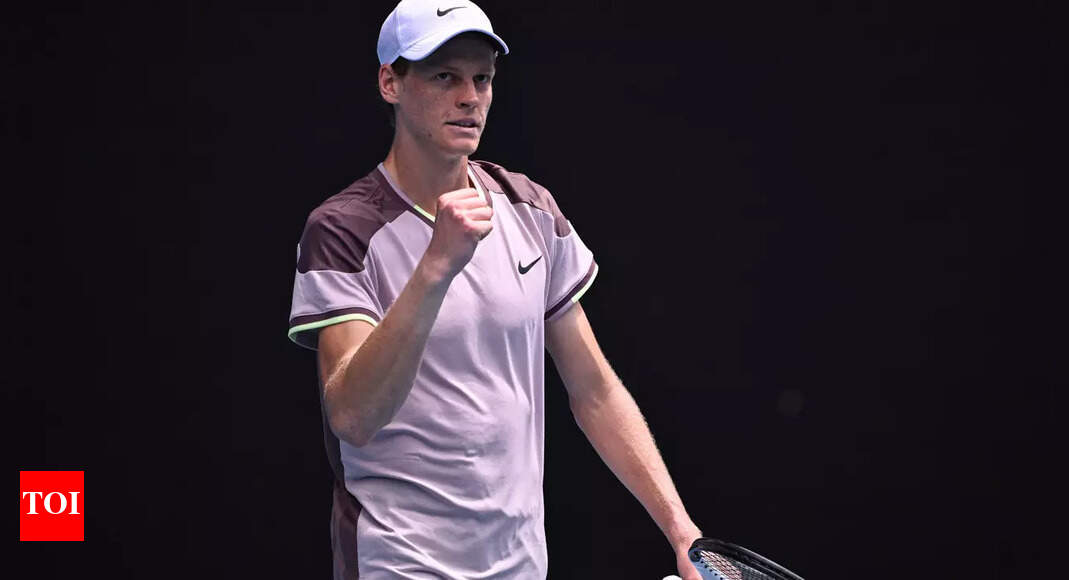 Australian Open: Jannik Sinner has eye on Novak Djokovic semi-final after first-round win
