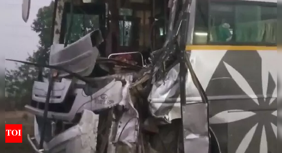 One killed, 30 injured as two buses collide on National Highway in ...