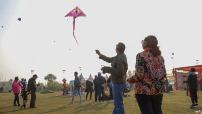 Bamboo park in Delhi turns into kite-flying ground for Patang Utsav 2024