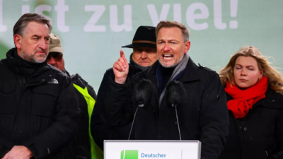 There's no more money, German minister tells rowdy farmers