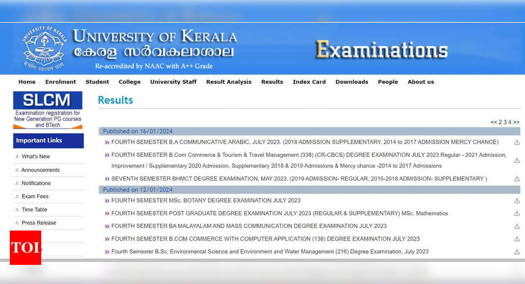 Kerala University Result 2023 declared for Semester 4 & 7 at keralauniversity.ac.in, direct link here