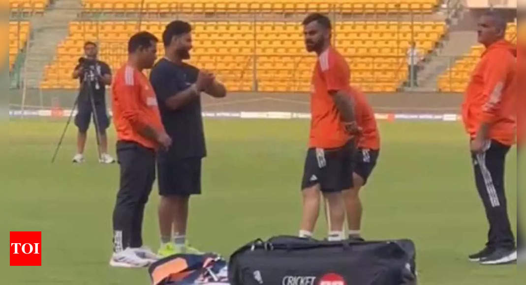 Watch: Rishabh Pant, Virat Kohli spotted having fun chat in Bengaluru | Cricket News