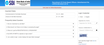 SBI CBO 2023 exam: Admit card released at sbi.co.in; Direct link to download