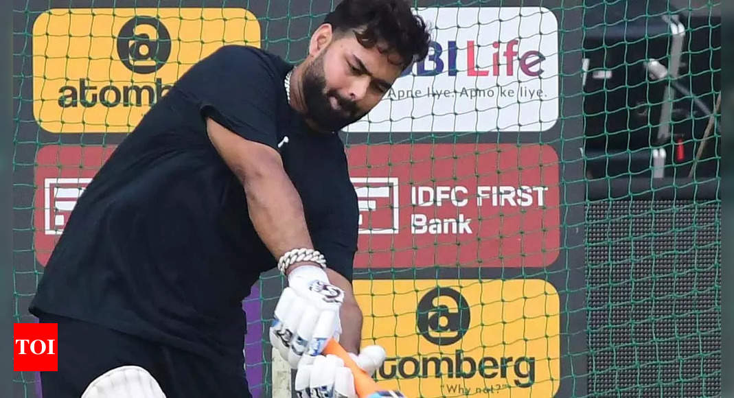 Rishabh Pant bats at nets, shows improved fitness; links with India teammates | Cricket News – Times of India