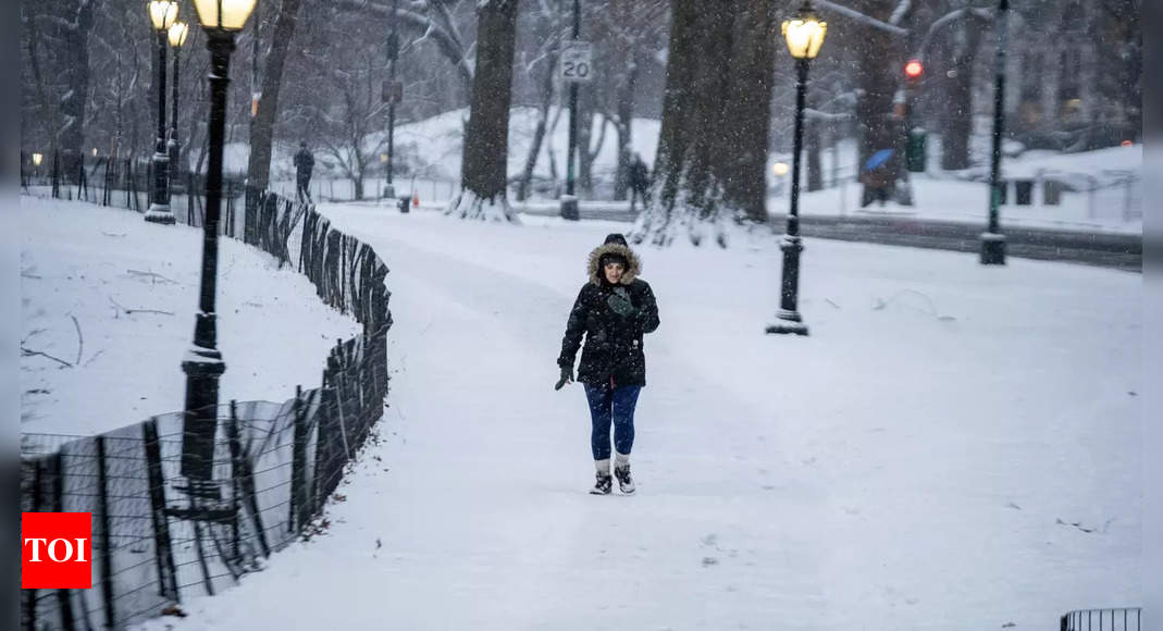 New York ends record snow drought after 700 days – Times of India