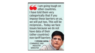 Will counter non-tariff barriers: Piyush Goyal