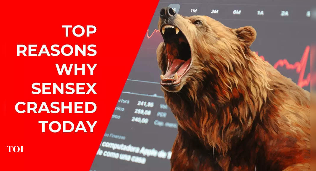 Stock market crash today: BSE Sensex crashes over 1,600 points; Nifty50 slips below 21,600 – Top 5 reasons for bloodbath | India Business News – Times of India