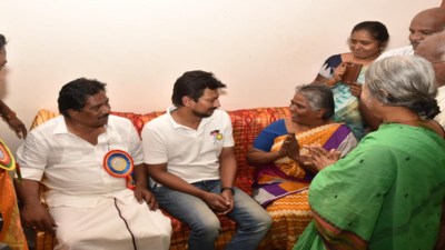Udhayanidhi Stalin meets Madurai woman who donated land for govt school