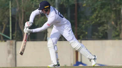 England Lions batters in 'Bazball' mode against India A bowlers, post 382/3 on Day 1
