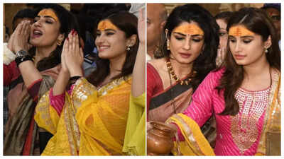 Raveena Tandon seeks blessings at Somnath Jyotirling Temple in Gujarat