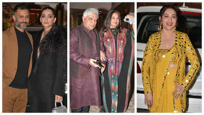 Anil Kapoor hosts birthday party for Javed Akhtar: Sonam Kapoor, Madhuri Dixit, Anupam Kher and others attend the get-together