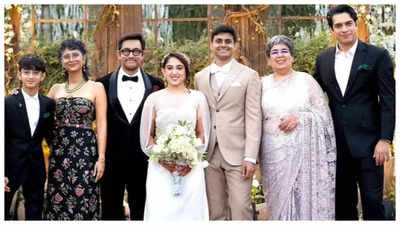 Aamir Khan perfectly embodied the ‘Khan and family’ vibe for Ira and Nupur’s wedding