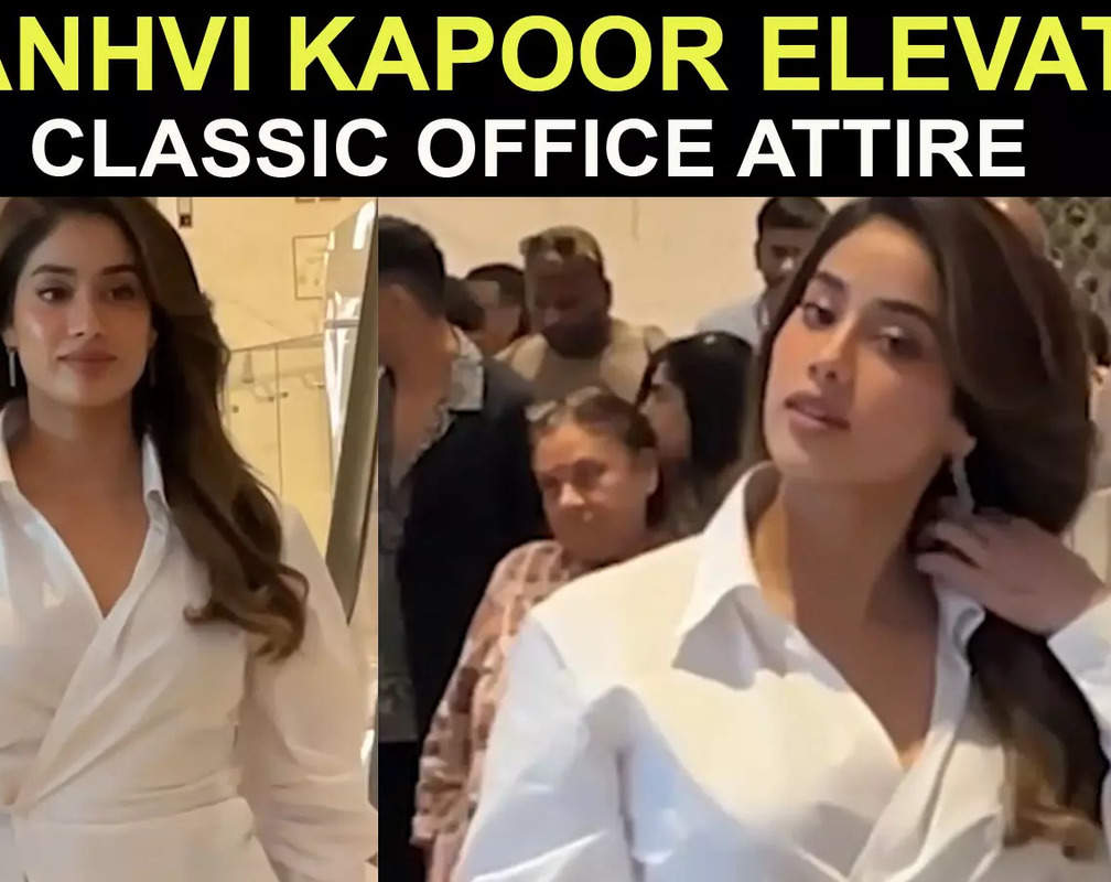 
Janhvi Kapoor turns white shirt and black pants combo into a chic statement
