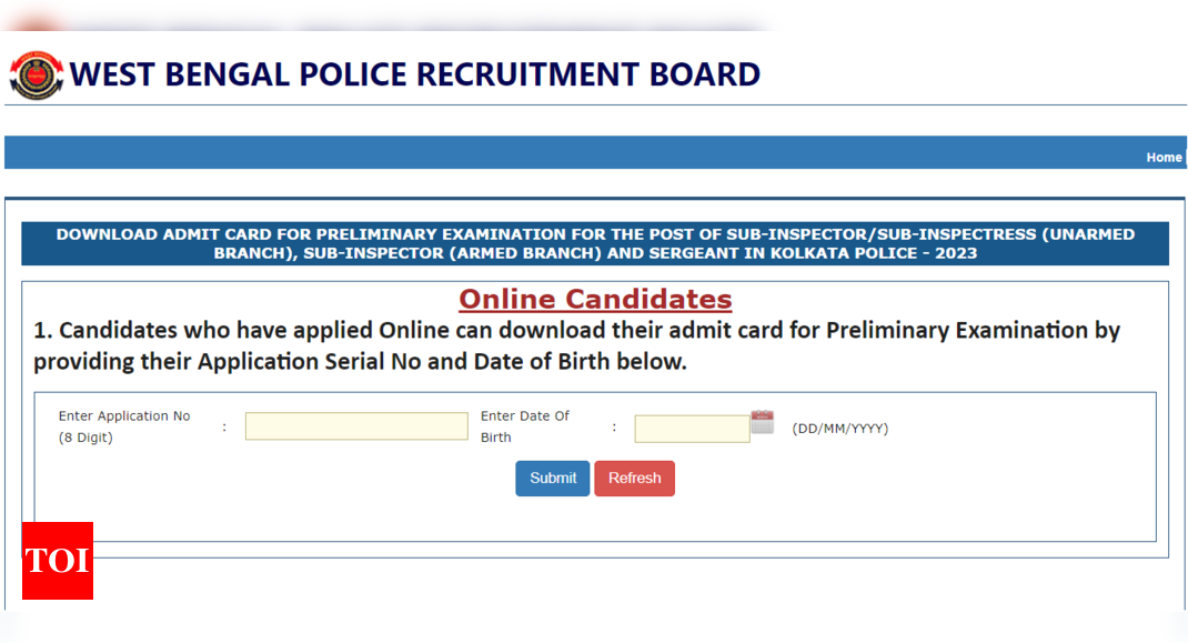 Kolkata Police SI Admit Card 2024: Kolkata Police Sub-Inspector 2024: Admit card OUT at prb.wb.gov.in; Direct link here